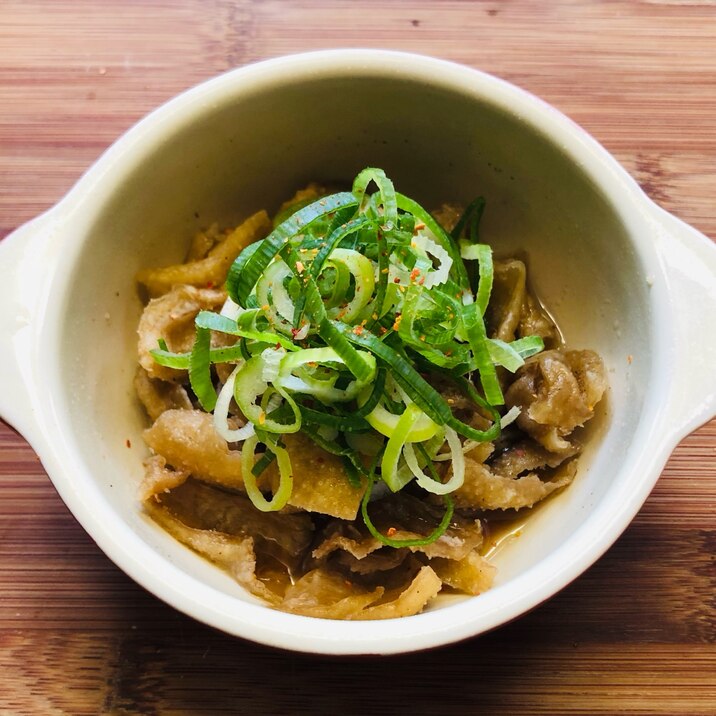 鶏皮素揚げのポン酢和え